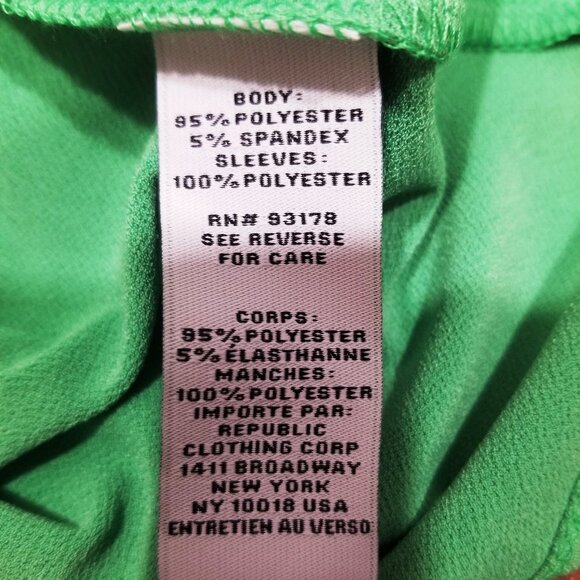 Ladies' Carmen Marc Valvo Top, Size S, Green Grass in color, NWT - Picture 7 of 11